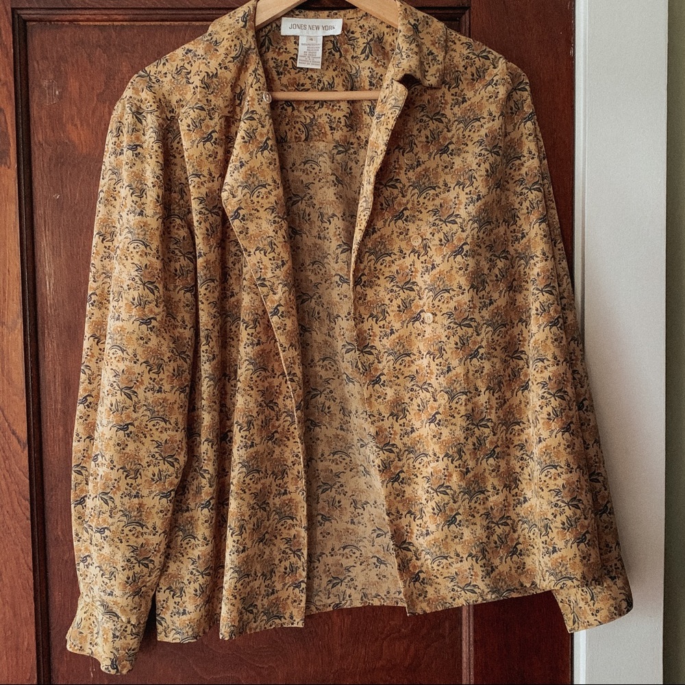 Floral button-down